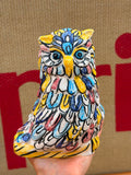 Gufo dipinto a mano in Ceramica di Caltagirone