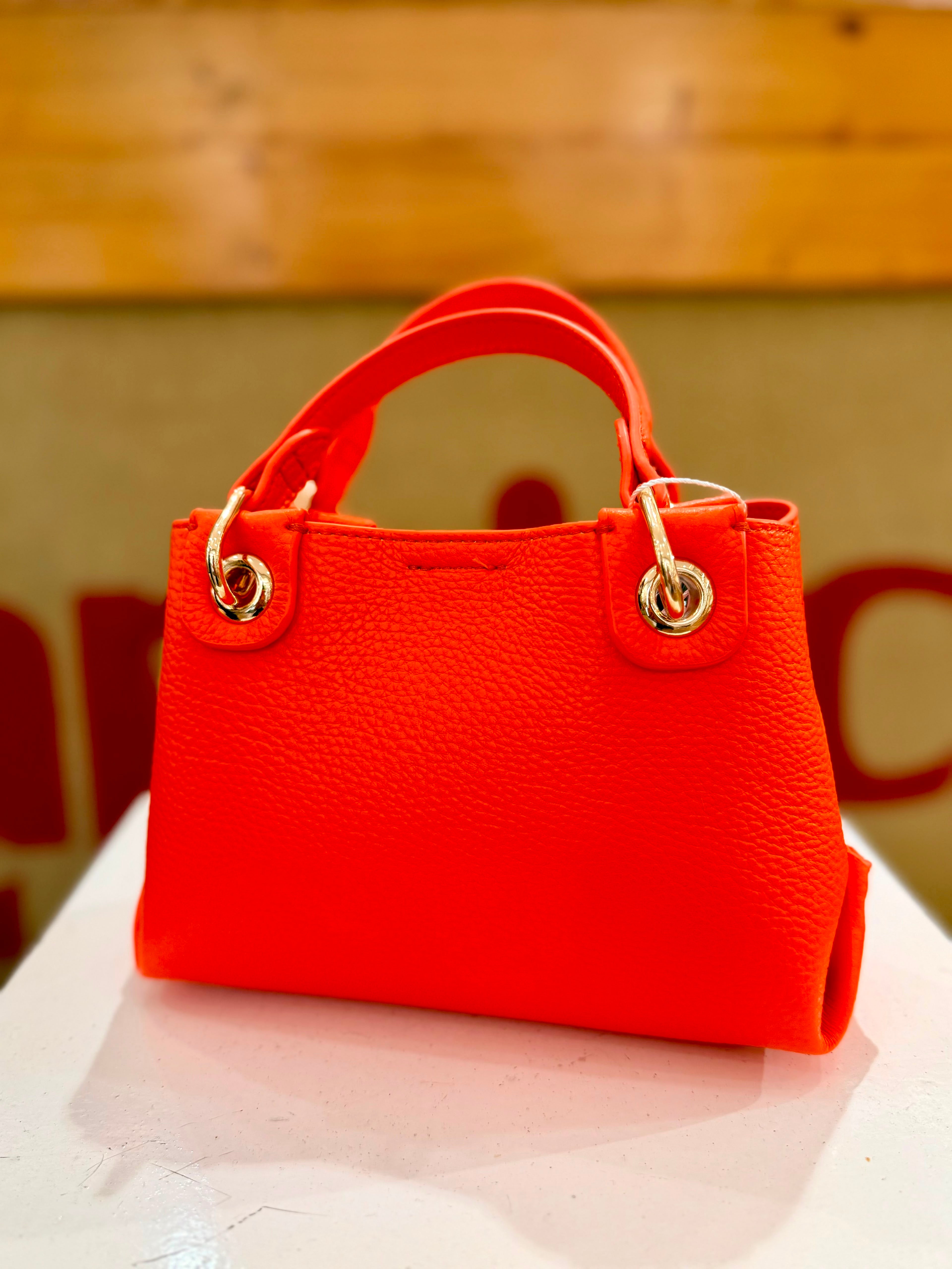 Mini Bag a Mano in Eco Pelle – Arancio Sunset