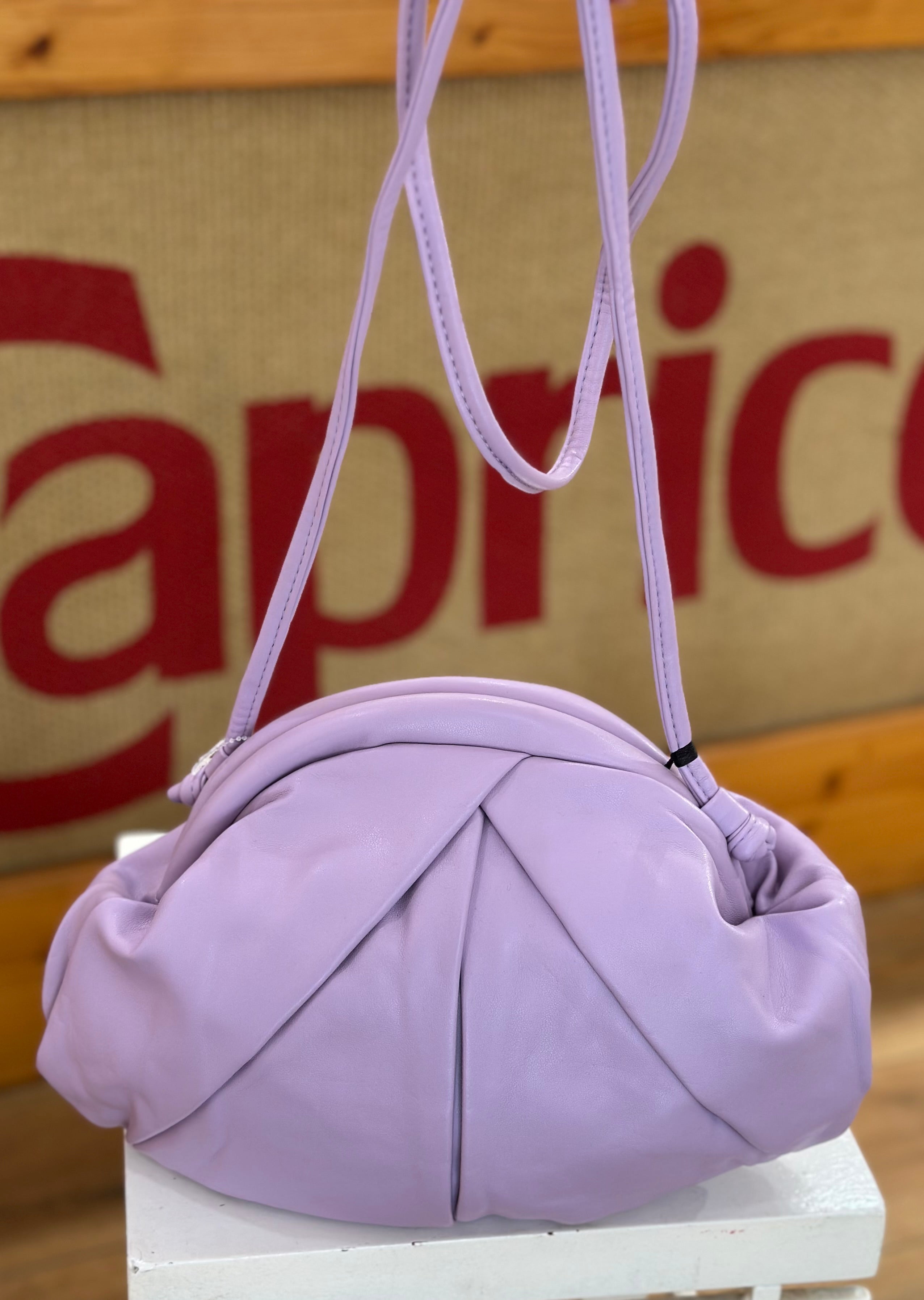 Borsa tracolla in ecopelle lilla