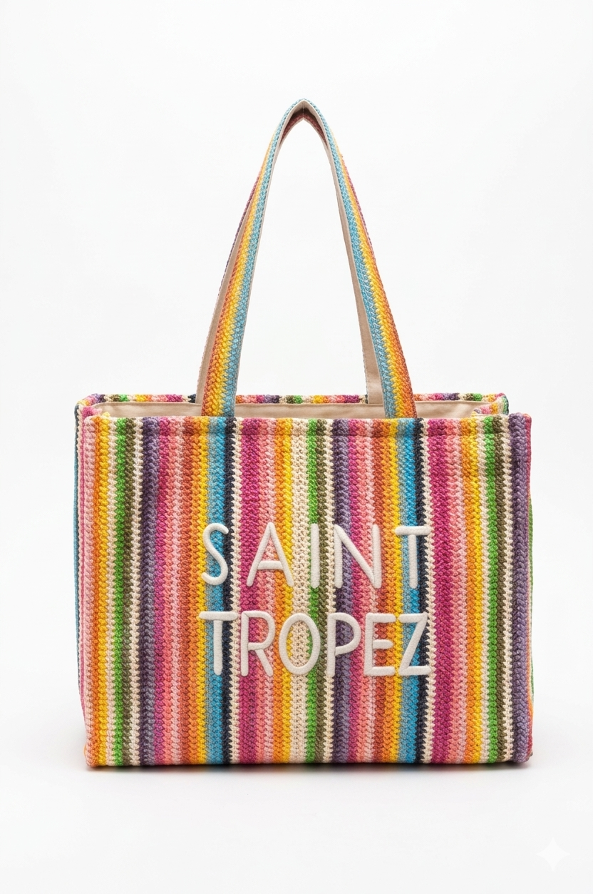 Borsa Tote "Saint Tropez" – Esplosione di Colori e Glamour Riviera