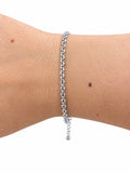 Bracciale catena in Argento 925 indossato al polso