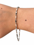 Bracciale geometrico in Argento 925 indossato