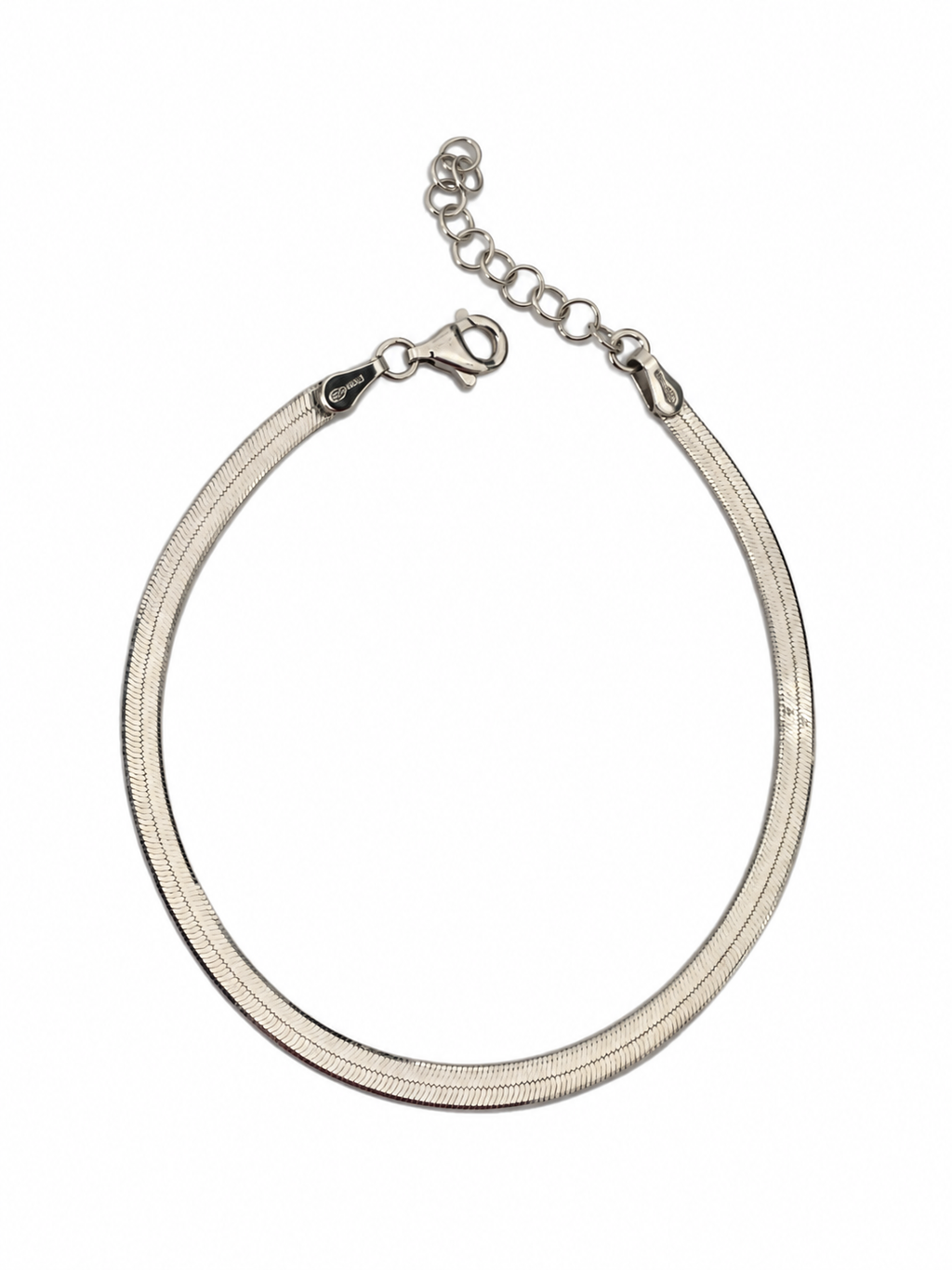 Bracciale snake in Argento 925 su sfondo bianco