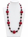 Collana bordeaux e marrone completa